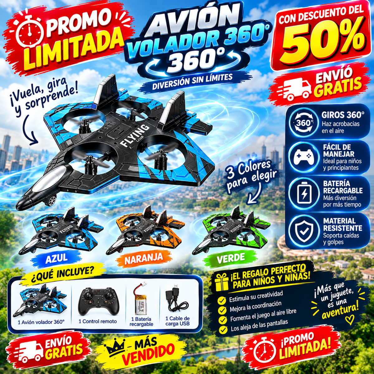 PROMO AVION VOLADOR 360