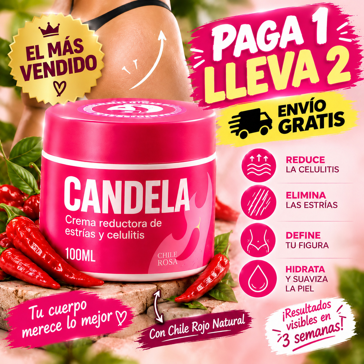 CANDELA CREMA ANTI ESTRÍAS PROMO 2X1